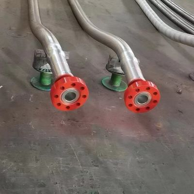 गुणवत्ता  3"900LB Flanged 3 1/2" ID High Pressure Coflexip Hose 5000 Psi Fire Retardant Hose For Oil Field API 16C कारखाना