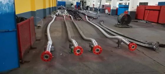 3&quot;900LB Flanged 3 1/2&quot; ID उच्च दबाव Coflexip नली 5000 Psi तेल क्षेत्र के लिए अग्नि प्रतिरोधी नली एपीआई 16C
