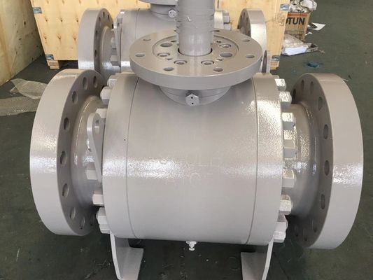 वायु नियंत्रण या हाइड्रोलिक नियंत्रण ASME B16.34 सामग्री डायवर्टर के लिए हाइड्रोलिक बॉल वाल्व 12 &quot;वर्ग 300/600/900 -46-250C